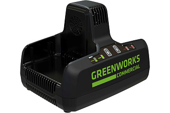Быстрое зарядное устройство для 2-х аккумуляторов G82C2, 82V, 8А GreenWorks 2939007